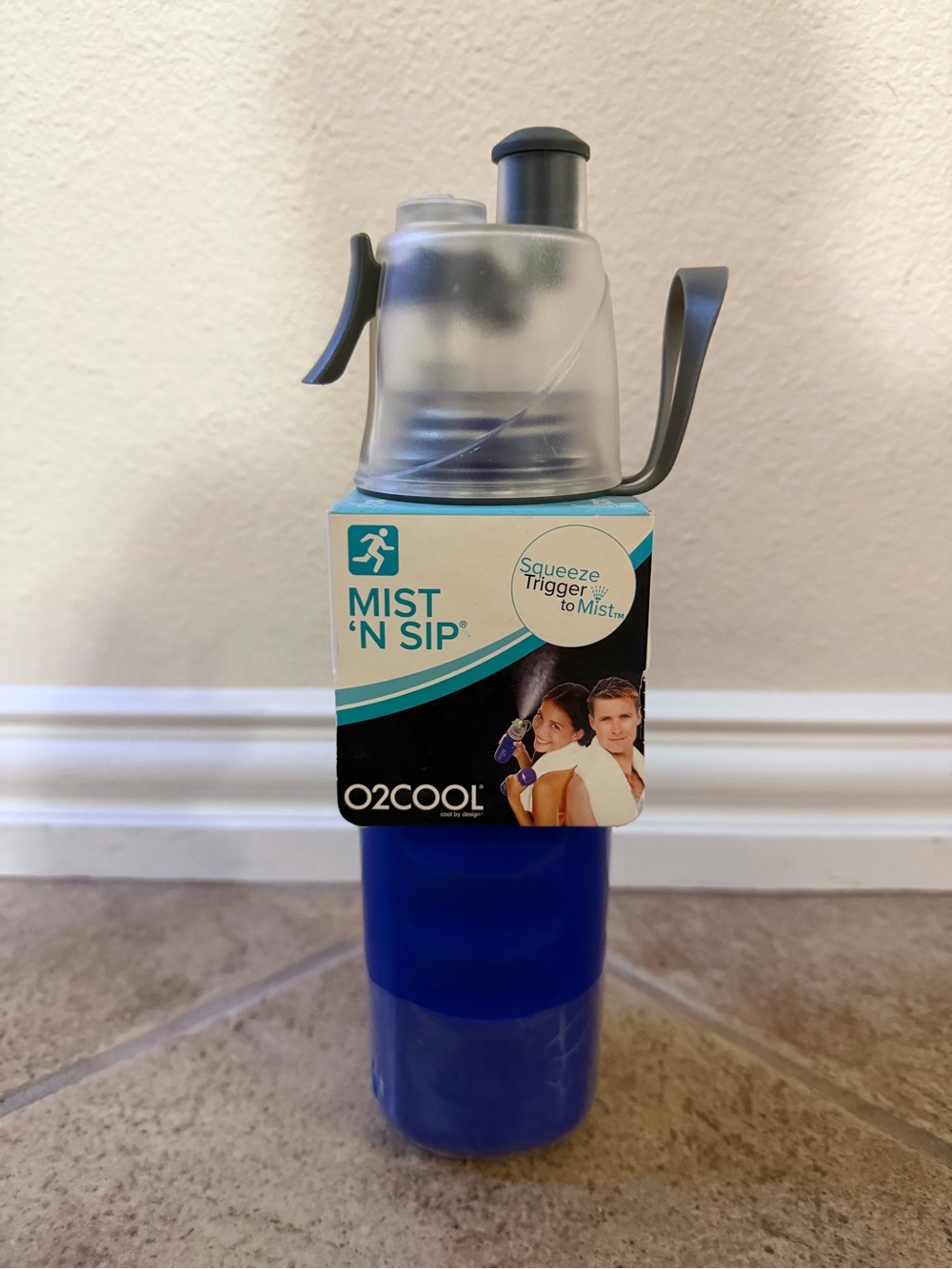 OSPREY Gray and Silver Sports Bottle with Flip Spout